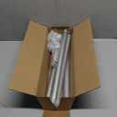 Silver Curtain Rods 66 to 120 Inch(5.5-10 ft), Modern Decorative Heavy Duty Adjustable Curtain Rod for Windows, Single curtain Rod with Silver Translucent Diamond finials, 36-120"