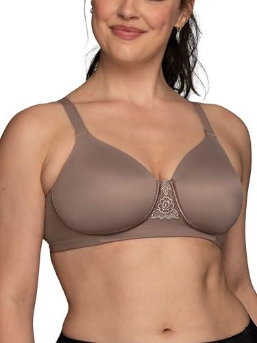 Vanity Fair womens Full Figure Beauty Back Smoothing Bra, Wirefree - Walnut, 44DD US