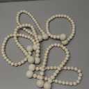 KLOGTSIND Magnetic Curtain Tiebacks, Curtain Tie Backs for Curtains 6 Pack, Wood Bead Curtain Tiebacks, Curtain Holders for Boho Bedroom Decor, Baby Nursery Decor, Farmhouse Decor