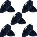 5 Pairs Reusable Shoe Covers, Non Slip Shoe Protectors Covers, Universal Soft Washable Thickened Foot Boot Shoe Covers for Indoors Home Laboratory (Navy blue)