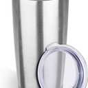 StarSpeed 20oz Insulated Tumblers with Lid Stainless Steel Double Wall Tumbler Travel Coffee Cups Powder Coated Tapered Metal Thermal Mug Indoor Outdoor for Hot and Cold Drinks, 12 Pcs