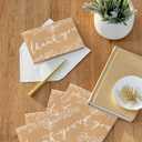 Hallmark Bulk Wedding Thank You Cards, 100-Pack (Kraft, Flowers)