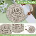 ACRNIGHEET Crochet Kit for Beginners White Khaki Crochet Purse Bag for Women DIY Tote Bag Making Kit with Step-by-Step Tutorials Hobbies Project for Starter Boho Style Gift Ideas