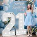 4FT Marquee Numbers 21, Happy 21st Birthday Decorations for Women Men, Large 21 Light up Number for Him Her 21 Years Old Birthday Party Supplies, 21st Anniversary Party Decor
