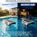 Solar Powered Robotic Pool Skimmer, Automatic Pool Surface Cleaner Robot with App Control,24/7 Continuous Cleaning, Dual Charging, Ideal for Above Ground & In-Ground Pools (Silvery