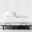 JS Sanders Top Split Head King Sheets Set - 4 Pcs, 100% Cotton Half Split King Sheets Sets for Adjustable Bed - 18" Deep Pocket, 30 Inch Sheet Set Soft, Easy-Fit, Breathable - White