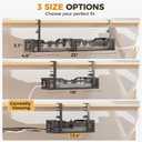 Under Desk Cable Management Tray Black, Cinati Wire Organizers No Drill, Cable Tray with Clamp for Wire Management, Cord Organization Box for Office, Home - No Damage to Desk