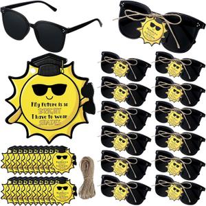 Saysurey 51 Pcs Graduation Gifts Kids Sunglasses My Future Is Bright I Have to Wear Shades Cards Graduation Party Favor