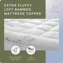 Cooling Mattress Topper - Short Queen Size | Plush Pad Mattress Topper for Back Pain Relief, 8-21" Deep Pocket | Viscose Made from Bamboo Pillow Top | Camper Bed Essentials | 60 x 75 Inch
