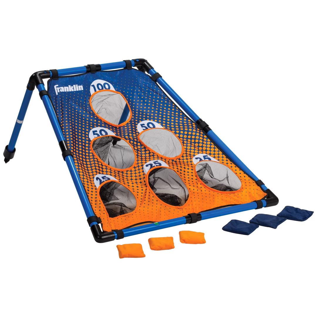 Franklin Sports 6 Hole Bean Bag Toss - Indoor + Outdoor Bean Bag Toss Set with (6) Bags Included - Bean Bag Toss for Kids + Adults