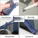 2 Pack Hard Bristle Crevice Cleaning Brush, Multifunctional Gap Cleaning Brush Supplies for Kitchen, Bathroom, Corner, Grout, Sink, Cup, Teapot, Bottle, Blender