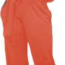 Women Jumpsuits For Elegant Sexy V Neck Long Sleeve Casual for Work Wide Leg Pants with Pockets Belt, Large