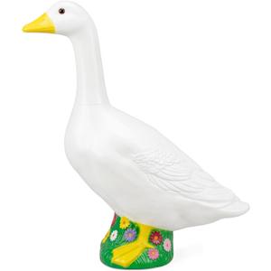 23 Inch Large Porch Goose Statue - PE Plastic Outdoor Goose Decor for Lawn, Yard, & Garden Decoration, Unique Housewarming Birthday Graduation Gifts for Women Mom Grandma