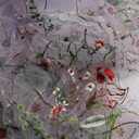 SELFBR Fashion Flower Embroidered Net Yarn Fabric African Wedding Tulle Floral Lace Fabric DIY Craft Patchwork by Yard-Color 9 (No.1 - light purple)