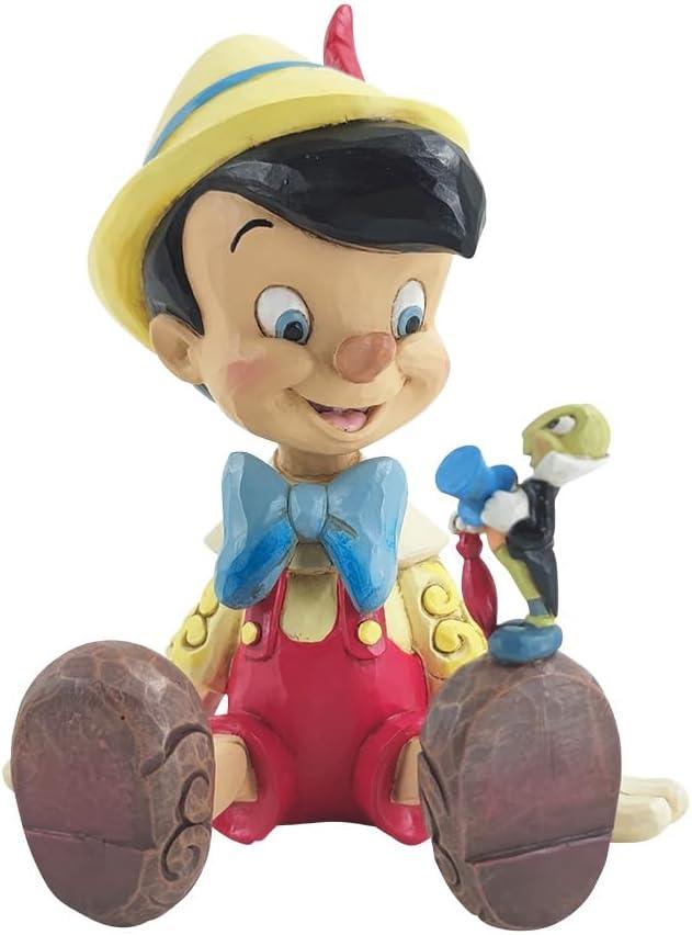 Enesco Disney Traditions Collection by Jim Shore Pinocchio and Jiminy Cricket Figurine- Resin Hand Crafted Painted Collectible Disney Figurines Decorative Home Decor Statue, 5.7 Inch