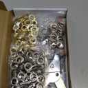 Grommet Tool Kit with 200 Sets 3/8 Inch 10mm Grommets, Heavy Duty Grommet Kit, Grommets Pucher with Hole Punch and Eyelets, Eyelet Pliers Kit for Tarp, Fabric, Banner, Canvas, Leather