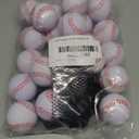 Aodaer 24 Pack Mini Baseball Stress Balls with Drawstring Mesh Bag Fidget Toys for Adults Soft Foam Balls for Sports Party Favor Gifts
