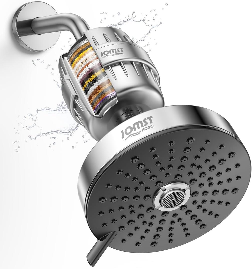 Filtered shower head - for Healthier Skin & Hair | 3 Mode Pressure Shower Head with 25-Stage Filtration | Removes 99.945% of Chlorine & Heavy Metals | Anti-Chlorine Shower Head COMBO