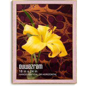 Suede 18x24 Frame - Single Frame, Christmas Elegant Pink 18 x 24 Poster Frame, 18x24 Picture Frame for Artwork Puzzles Photos and Movie Posters