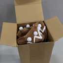 2 Pcs 19' Extra Large Christmas Gingerbread Tree Topper Wreath Bow Tree Topper Ornament Brown Plush Hanging Decor for Xmas Door Window Wall Wedding Party Decoration Supplies Gifts