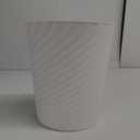 UUJOLY Plastic Small Trash Can Wastebasket, Garbage Container Basket for Bathrooms, Laundry Room, Kitchens, Offices, Kids Rooms, Dorms, (White, 1.8 Gallon)