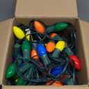 SUNSGNE C9 LED Christmas Lights Outdoor 25FT Multicolor String Lights with 27 0.6W LED Plastic Bulbs(2 Spare) for Patio Garden Roofline Backyard Dcor, Green Wire