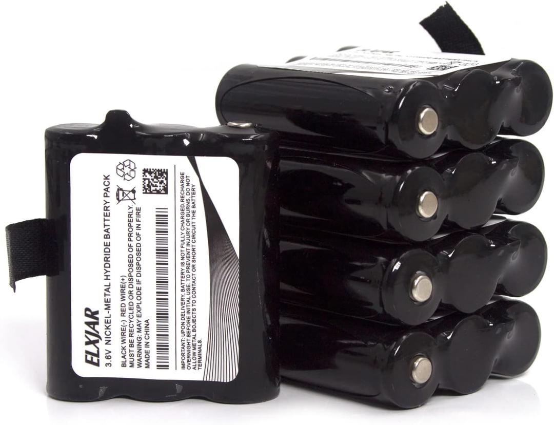 (5-Pack) 3.6V 1200mAh Ni-MH Battery Replacement for Midland BATT10, AVP13, X-Talker T71, T75, T77, T79 Two-Way Radios