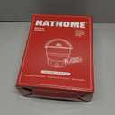 Drizzle Foldable Electric Cooker Travel Hot Pot - Dual Voltage 100V-240V Hot Pot Cooking - Food Grade Silicone Cookerware Boiling Water Steamer - Camping Office Hotel Noodle Porridge Soup Drom (Gray)