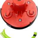 Universal Weed Eater Head, Easy Load String Trimmer Head Replacement for Echo, Ego, Dewalt, Stihl, Husqvarna with Tap & Go Feature,Fit M10 x 1.25 Left Hand Thread Straight Shaft