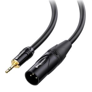 Cable Matters 3.5mm to XLR Cable - 10ft, Male to Male XLR to 1/8 Inch Cable, Compatible with iPod, MP3 Player, Laptop, Voice Recorder, and More, Black Not for Microphone Use