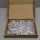 Colarr 50 Pcs Double Sided Sign Clips Sign Display Mini Clip Clear Adjustable Rotatable Merchandise Clip-on Holder Swivel Plastic Price Tag Clamp Holder Stand for Label Clothing Cards Retail