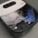 Foot Spa Bath Massager with Heat Bubbles and Vibration Massage and Jets, 16 OZ Tea Tree Oil Foot Soak Epsom Salt, Foot Soaker with Red Light, 22 Massage Rollers, Adjustable Temp -Black