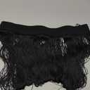 Women's High Waist Fringe Trim Party Mini Skirt (Large, Black)