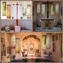 FuWeave 5 Pcs Church Banners 2ft x 6ft Mother Day Church Banners Names of God Sanctuary Christian Decor Jehovah Rophe Religious Hanging Signs for Wall Welcome Backdrop Inspirational Sunday Event Gift