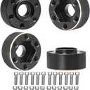 Brass Weights 6mm 9mm 12mm 15mm 22mm Wheel Hex Hub Widen Adapter for 1/10 RC Crawler 1.9 2.2 Wheels Rims SCX10 TRX4 (9mm), Black