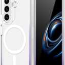 OOK Phone Case for Samsung Galaxy Z Fold 7 (Wireless Charging Compatible) Soft TPU + Hard PC Anti-Scratch Reinforced Corners Shockproof Protection Anti-Yellowing Clear Case for Women Men - Purple