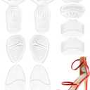 10Pcs High Heel Comfort Pads, Ball of Foot Cushions for Heels, Silicone Shoe Inserts for Women Shoes Too Big, Soft Shoe Pads Insoles for High Heels (Clear-Silicone)