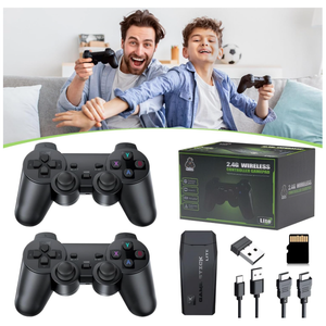 Retro Gaming Console for TV with 2.4G Wireless Controllers, Retro Game Stick with 40,000+ Classic Games and 28 Builtin Emulators, Video Gaming Stick HDMI Output, Plug & Play