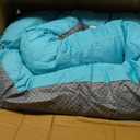 MAGIC ELEPHANT Chaise Lounge Cushion Outdoor, Memory Foam Patio Lounge Chair Cushion with Ties for Indoor Outdoor Furniture, Water-Repellent Replacement Long Chair Cushion (Turquoise)