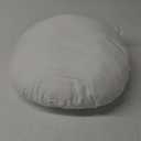 HOMESJUN 45 Inch Round Diameter Down Alternative Decorative Pillow Insert, Cotton Cover, White