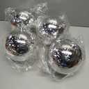 Hiboom 4 Pcs Christmas Ball Ornaments Plastic 6 Inch Christmas Tree Decoration Balls Large Xmas Decorative Hanging Ornament for Home Outdoor Outside Holiday Lawn Yard Party Supplies(Silver)