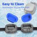 CLOZIA Eye Mask for Dry Eyes - Blackout Dry Eye Mask & Moisture Goggles - Adjustable Sleeping Mask for Men & Women - Removable Cleaning Silicone, Soft & Comfortable - Great for Travel, Shift Work