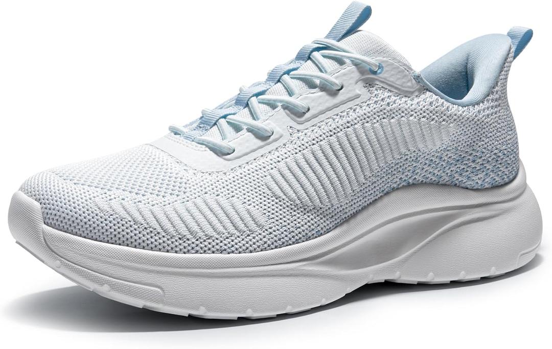 Women's Slip on Walking Shoes Tennis Lightweight Gym Sneakers ActiveFlow Workout Breathable Hands-Free Cross Trainer Comfortable Fashion Sneakers,Size 10,Light Blue,SARR029W