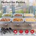 Sterno Disposable Half Size Chafing Dish Buffet Set with Fuel 6 Pack Kit for Parties, Catering & Holidays