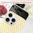 Hython for iPhone 16 Pro Case Cute Polka Dot Aesthetic Design Simple Cover 6.3", Thin Slim Anti-Scratch Soft TPU Bumper Shockproof Rubber Protective Phone Cases for Women Girls Girly Boys, Yellow