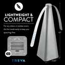 Treva Chemical Free Bug Fan, Fly Deterrent with Holographic Blades to Clear Bugs, Mosquitoes, and Flies, Battery Powered Fly Fan, Silver (4 Pack)