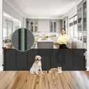Reinforced 200 Inch Extra Long Retractable Baby Gate for Doorway with Reinforced Strips Extra Wide Baby Gates for Large Openings Outdoor Retractable Gate for Dogs Long Gates for Kids or Pets, Black (33" Tall x 200" Wide With Reinforced Bar)