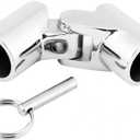 RedSnake Stainless Steel Marine Grade Boat railing Pipe Connector Folding Swivel Coupling Tube Pipe Connector Boat Hardware Fitting for (25mm) 1inch or (22mm)7/8inch ((22mm)7/8inch O.D tube X 1pair)