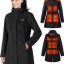 Heated Jackets for Women, 15 Heat Zones Women's Heated Jacket with Btter Pack, Lightweight Softshell Jacket