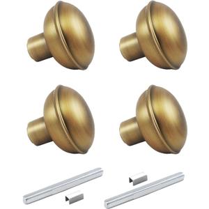 2 Pack Antique Brass Door Knob Set with Spindle, Vintage Old Style Door Knobs Replacement Set for Mortise Lock, Antique Door knobs Interior